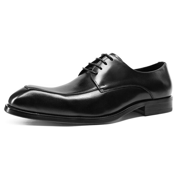 Men's British Style Handmade Pointed Leather Shoes - Image 2
