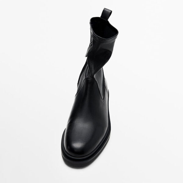 Sheepskin Ankle Boots Platform Block Heel Casual - Image 5
