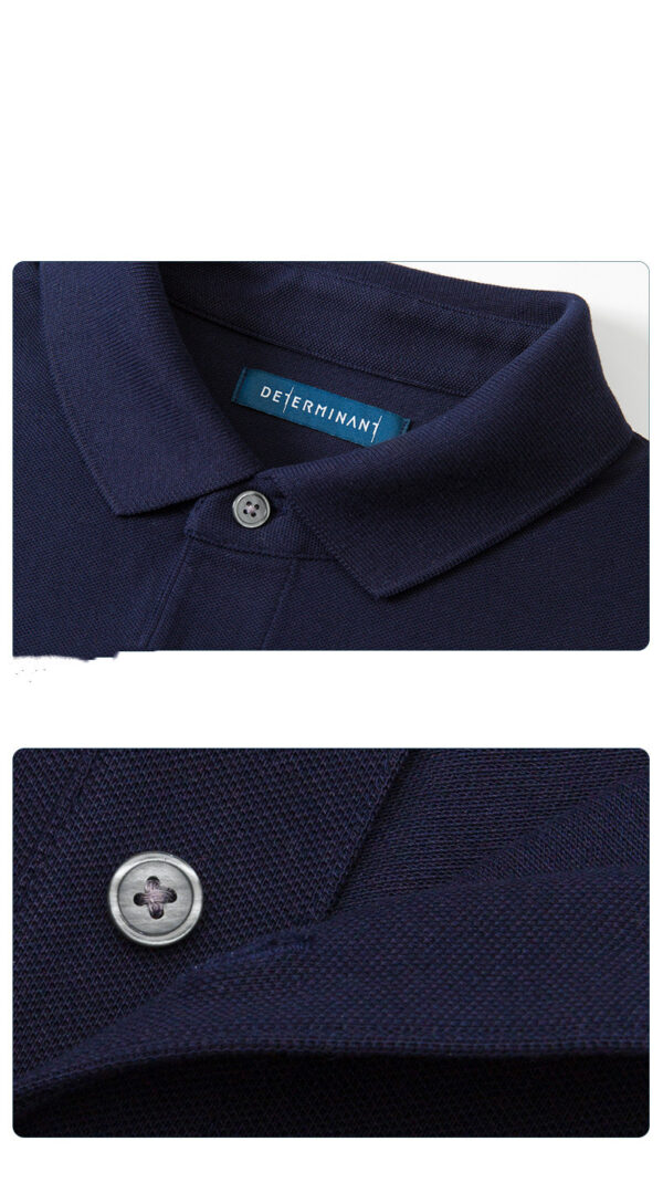Men's Business Slim Cotton Short Sleeve Polo  Shirt - Image 9