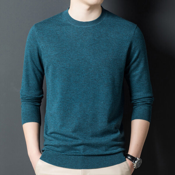 Men's Fashion Casual Pure Cashmere Knitted Bottoming Shirt - Image 9