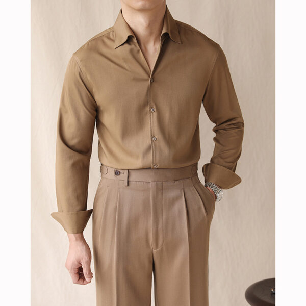 One-piece Collar Long-sleeved Shirt - Image 2