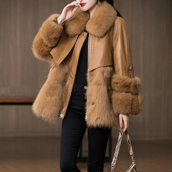 Young Genuine Leather Fur Coat Sheep Fur Fur All-in-one Coat Women's Coat - Image 3