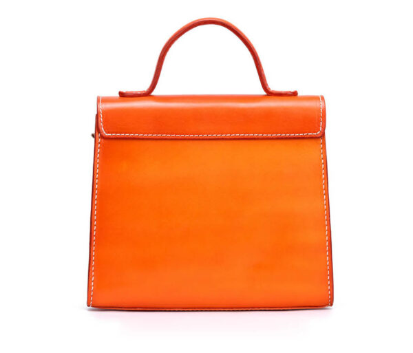 Handmade First Layer Cowhide Engraved Cat Handbag - Image 5