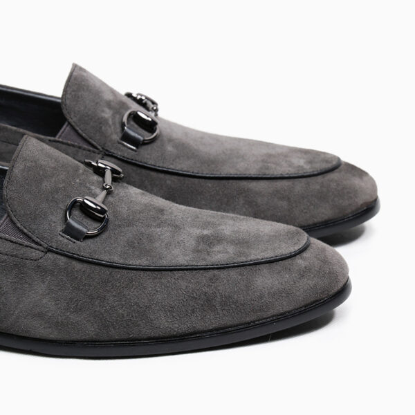 Men's Suede Horsebit Slip-On Shoes - Image 5