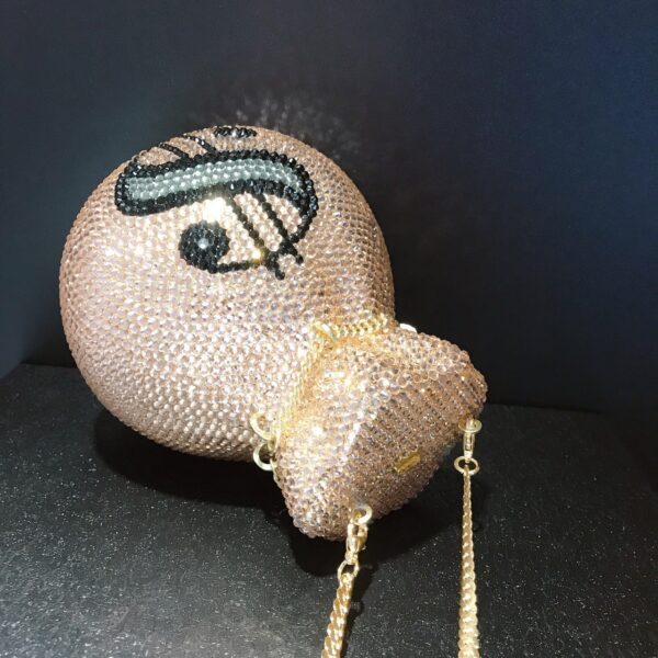 Pocket Handmade Diamond Party Crystal Clutch Chain Bag - Image 3