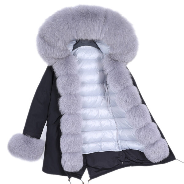 Coat Fur With Detachable Inner Liner Placket - Image 7