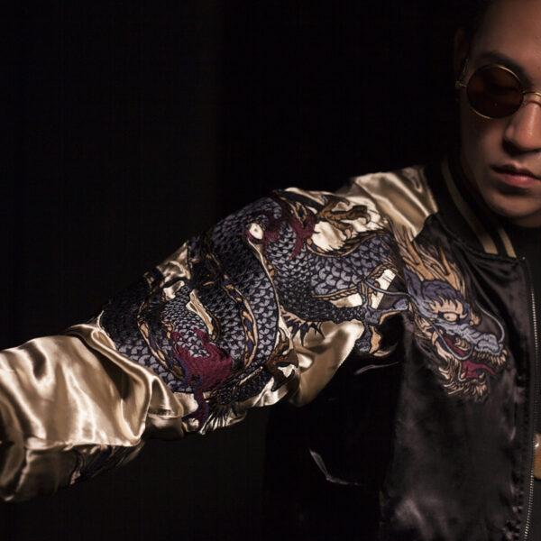 Men's embroidered reversible jacket - Image 3