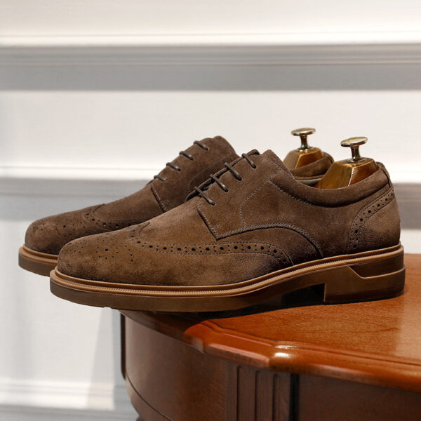 New Vintage Engraving Suede Leather Breathable Shoes Men - Image 7