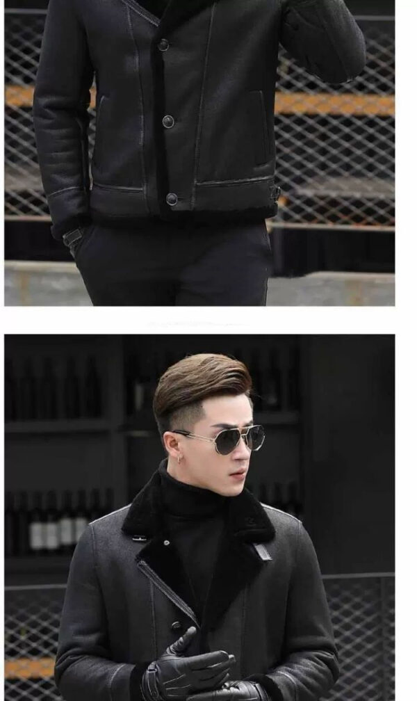 Fashion Personality Fur Integrated Men's Short Coat - Image 3