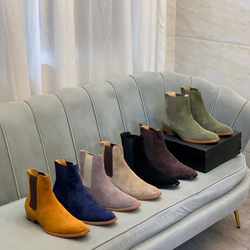 Men’s FallWinter All-match Buckskin Martin Boots