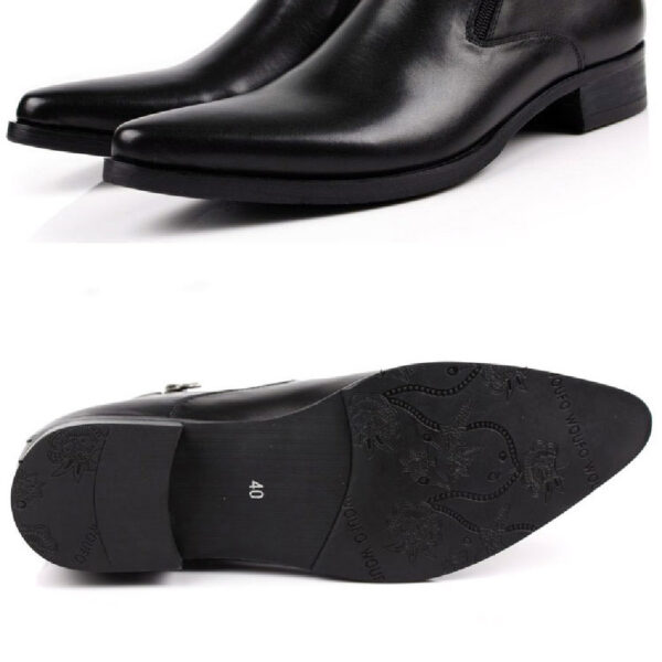 New Men's Formal Leather Shoes Work Boots - Image 3