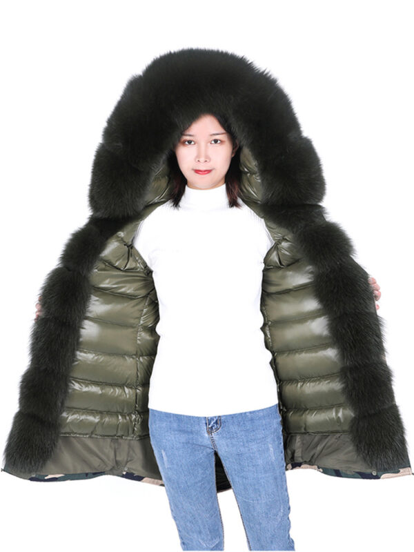 Coat Fur With Detachable Inner Liner Placket - Image 9