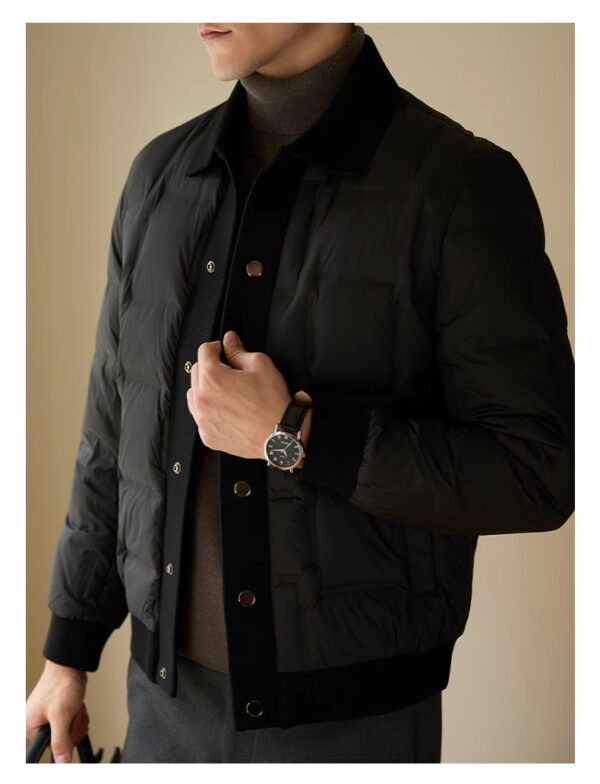 Men's High-end Casual Patchwork Short Coat - Image 2