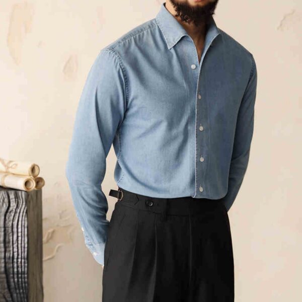 Business Loose Iron Free Solid Color Top - Image 4