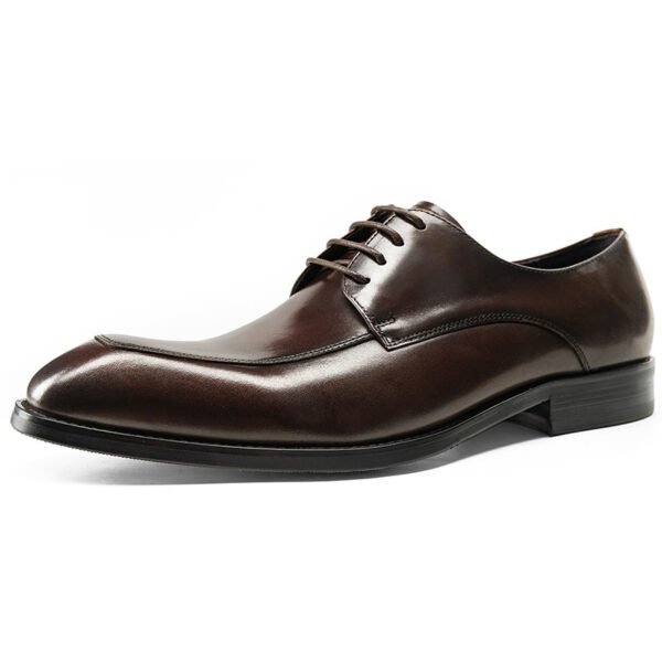 Men's British Style Handmade Pointed Leather Shoes - Image 4