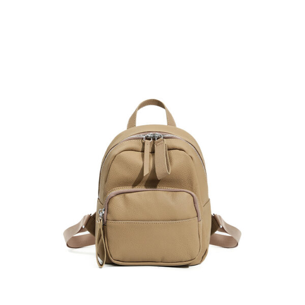 Large Capacity Portable Computer Lightweight Leather Niche Women's Backpack - Image 5