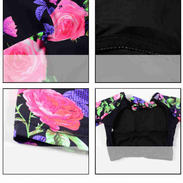 Backless Long Sleeve Bikini Swimsuit Women Sunscreen Swimwear - Image 5