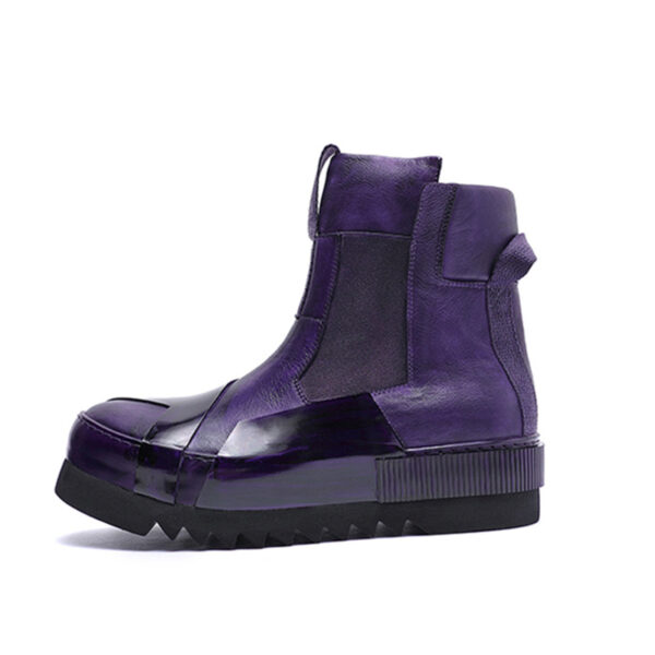 Design Leather Handmade Retro Thick Soled Heightening Casual Shoes - Image 7