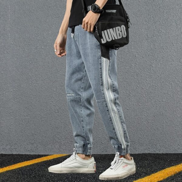 Jeans men's trendy loose oversized corset Harlan Capris - Image 4