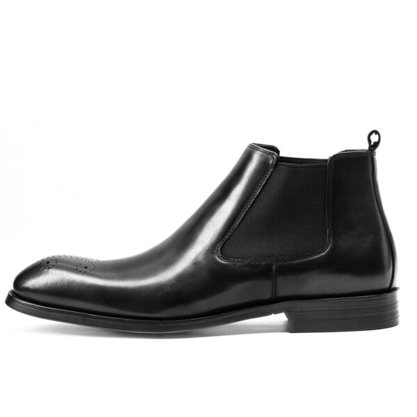 Martin Boots Men's High Top Shoes British Square Head Carved Boots - Image 4