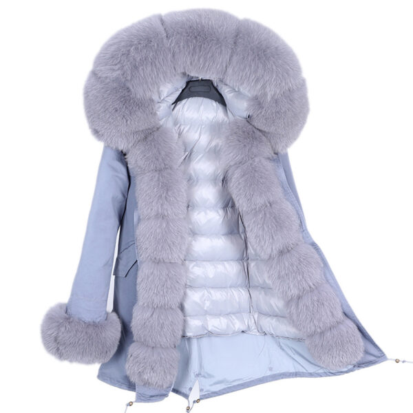 Coat Fur With Detachable Inner Liner Placket - Image 5