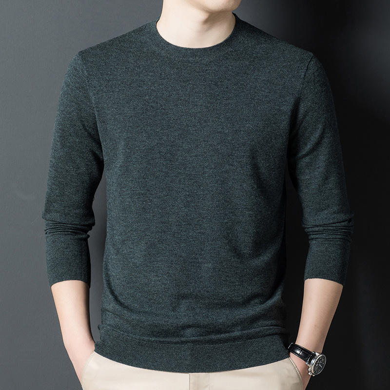 Men’s Fashion Casual Pure Cashmere Knitted Bottoming Shirt