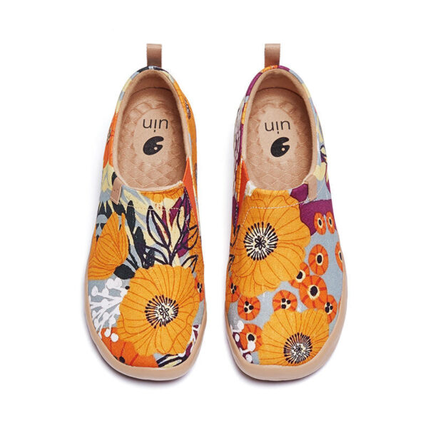 Women's Casual Shoes Painted Walking Slip On Lightweight Loafers Comfortable Canvas Fashion Sneakers - Image 6