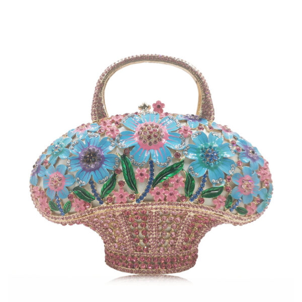 New Banquet Diamond Mini Women's Bag Flower Basket - Image 5