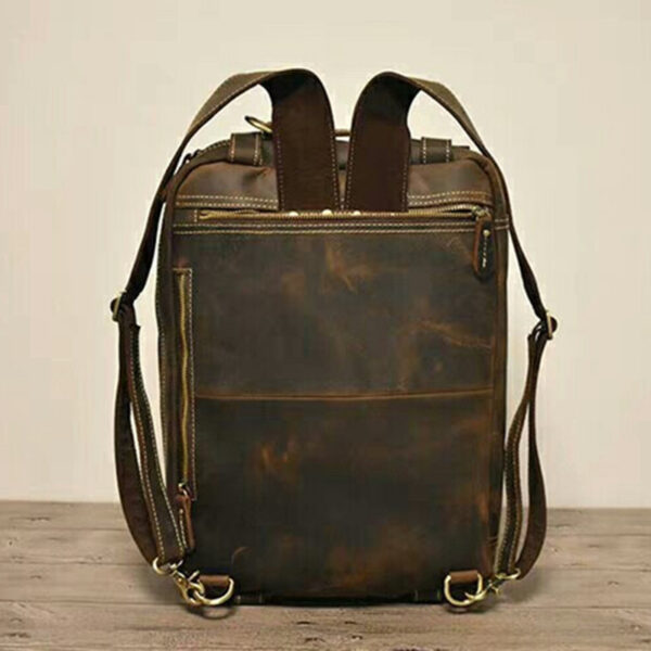 Men's Genuine Leather Hand-held One Shoulder Messenger Bag - Image 4