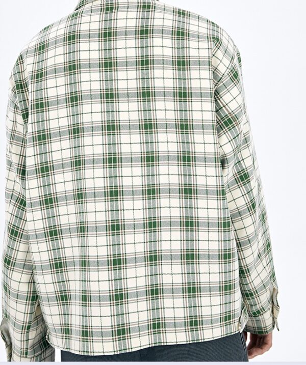 Original Design Jacket In Green Plaid Fabric - Image 3