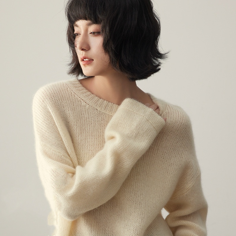 Pure Cashmere Wide Sweater Pullover Women’s Thick
