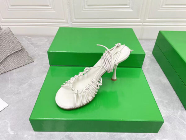 Ladies Stiletto Strap Sheepskin High Heel Sandals - Image 6
