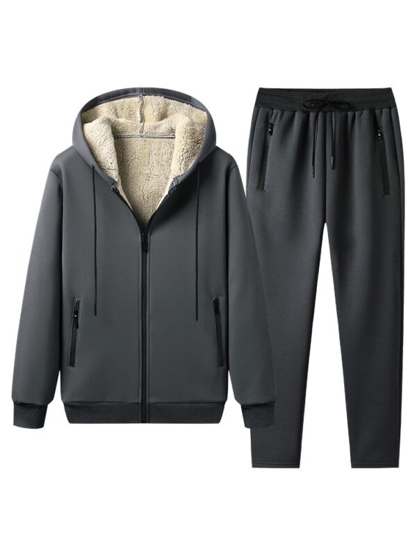 Hooded Casual Fashionable Warm Trousers Suit - Image 8