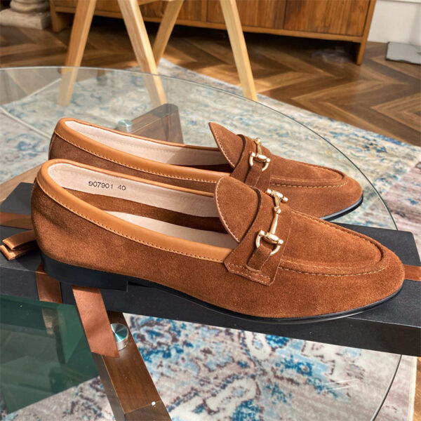 Soft Structure Suede Horsebit Slip On Shoes For Men - Image 5