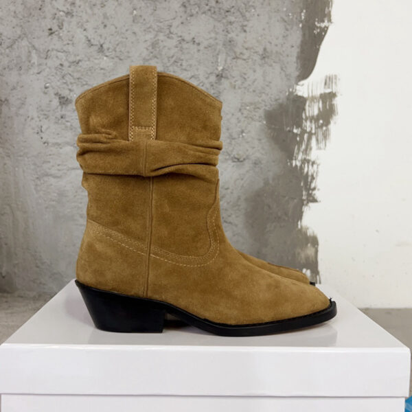 Leather Split Toe Ankle Boots - Image 7