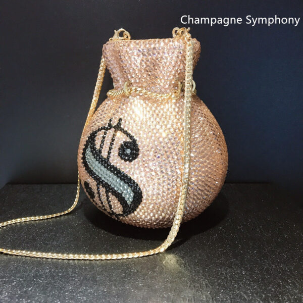Pocket Handmade Diamond Party Crystal Clutch Chain Bag - Image 6