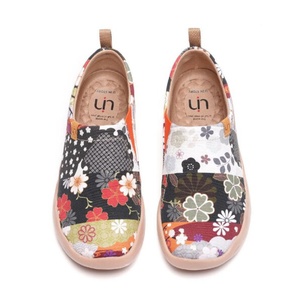 Women's Casual Shoes Painted Walking Slip On Lightweight Loafers Comfortable Canvas Fashion Sneakers - Image 7