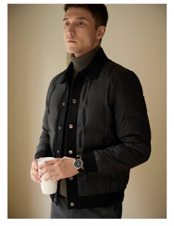 Men's High-end Casual Patchwork Short Coat - Image 5