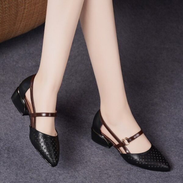 Women's Summer Low Heel Closed Toe Sandals - Image 7