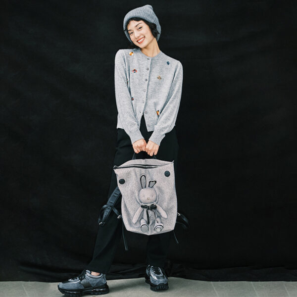 Women's Bag Fashion Casual Rabbit Backpack - Image 2