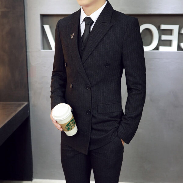 Business leisure trend handsome British style wedding suit - Image 2
