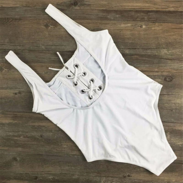one piece cut out swimwear Evage Pitaya Solid Women swimwear - Image 4