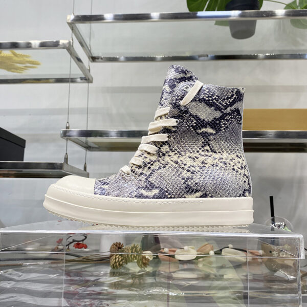High-top Men's Leather Python Pattern Platform Niche Casual Sneakers - Image 2