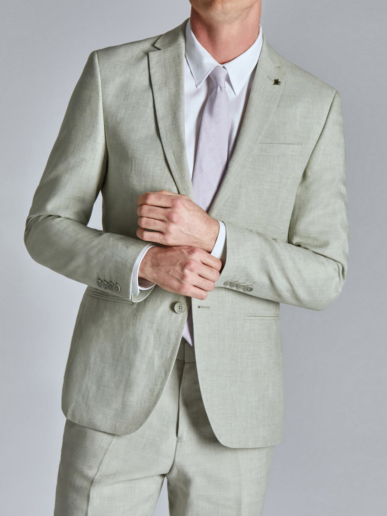 Men’s Classic Solid Color Blazer And Pants Set