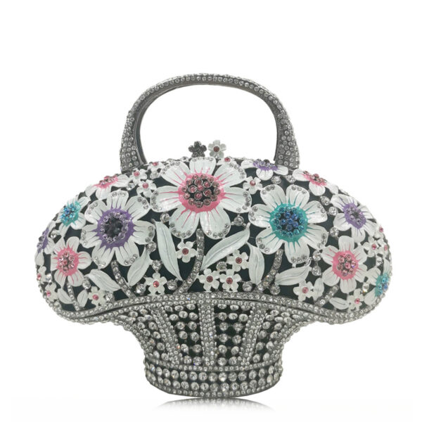 New Banquet Diamond Mini Women's Bag Flower Basket - Image 2