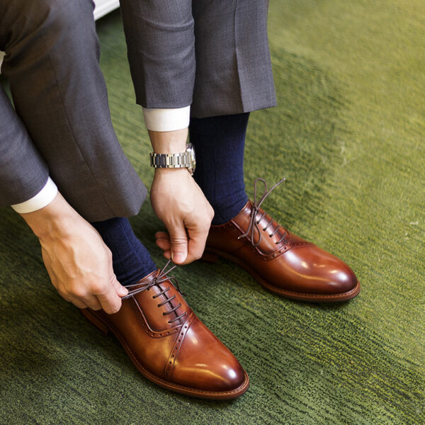 Men's Leather Lace-up Oxford Shoes - Image 5