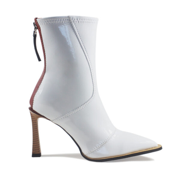 Patent leather short boots women's pointed toe stiletto - Image 8