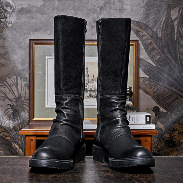 Men's Platform High Top Zip Boots - Image 2