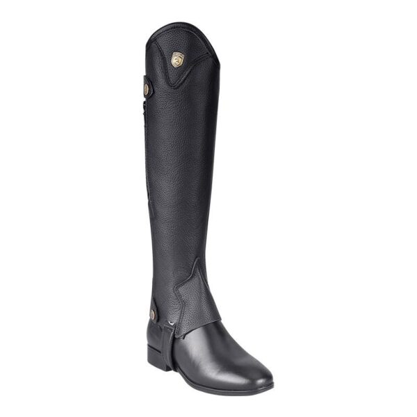 Cowhide Equestrian Chaps High Quality Thick Cowhide Double Zipper Riding Leg Guard Boots - Image 2