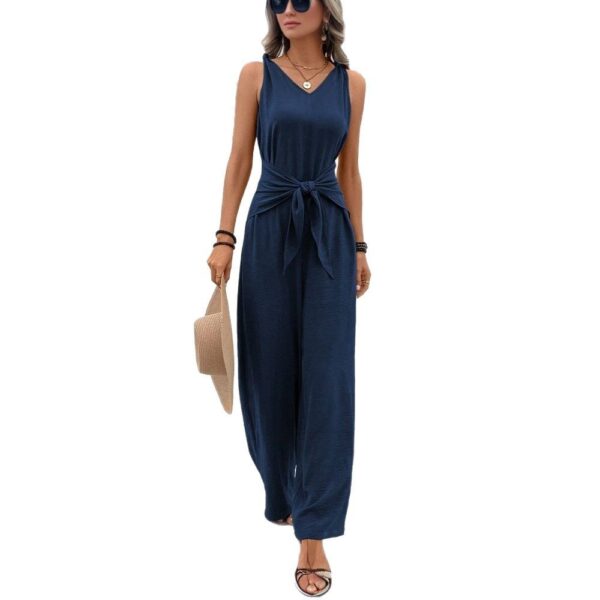 Women's Sleeveless Design Jumpsuit - Image 5